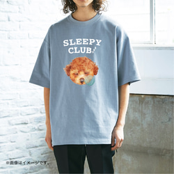 厚みのあるBIGシルエットTシャツ「SLEEPY CLUB_プードル」/送料無料 1枚目の画像