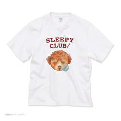 厚みのあるBIGシルエットTシャツ「SLEEPY CLUB_プードル」/送料無料 4枚目の画像