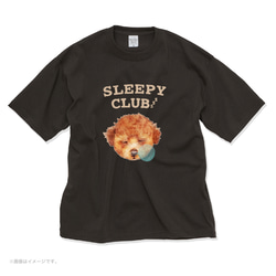 厚みのあるBIGシルエットTシャツ「SLEEPY CLUB_プードル」/送料無料 5枚目の画像