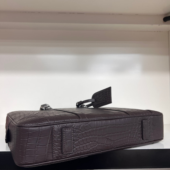 ワニ革トートバッグ クロコダイルレザー 出張 メンズ 手提げ ビジネス 通勤 ハンドバッグ 5枚目の画像