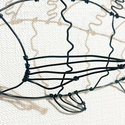 ワイヤーアート チヌ 黒鯛 釣り アート インテリア 壁掛け チニングwirecraft  海 水族館 【受注販売】 3枚目の画像