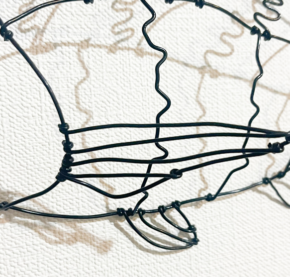 ワイヤーアート チヌ 黒鯛 釣り アート インテリア 壁掛け チニングwirecraft  海 水族館 【受注販売】 3枚目の画像
