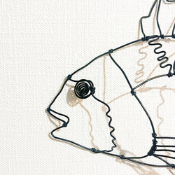 ワイヤーアート チヌ 黒鯛 釣り アート インテリア 壁掛け チニングwirecraft  海 水族館 【受注販売】 2枚目の画像