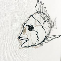 ワイヤーアート チヌ 黒鯛 釣り アート インテリア 壁掛け チニングwirecraft  海 水族館 【受注販売】 6枚目の画像