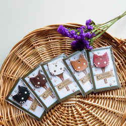 防犯にも！【革にゃんこ】猫キーカバー【くすみカラー2色選択】※2個セットではありません※可愛い台紙パッケージ 9枚目の画像