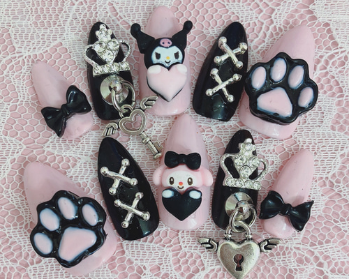 かなちゃむ♡プロフィール必須♡ページ ネイルチップ つけ爪 量産型 地雷 1_93ba161b63f07311930d6c3ddd6f