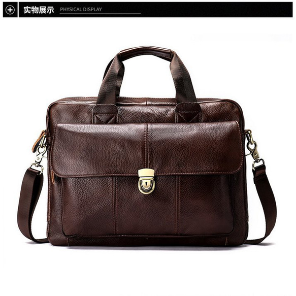 ビジネスバッグ メンズ 本革 牛革 ショルダー付 A4対応PC収納 手提げ