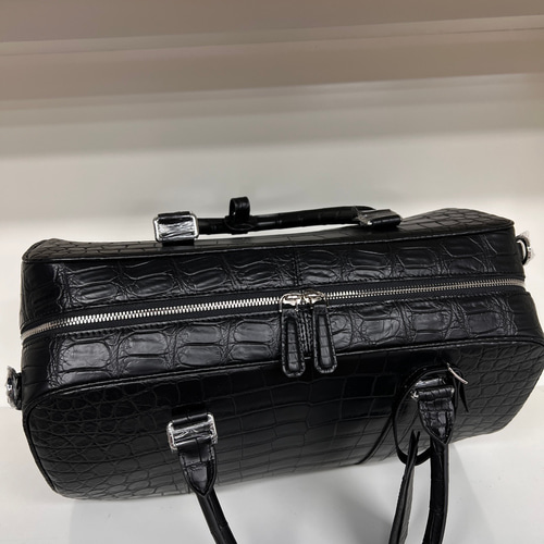 クロコダイルレザー ワニ革 ショルダーバッ本革 ボストンバッグ クロコダイルレザー ワニ革 ショルダーバッ本革 ボストンバッグ