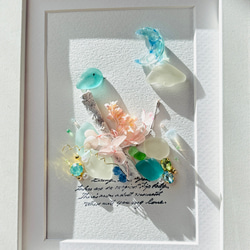 シーグラスアートhappy new year2026 春分 新年 干支 馬年 その他置物