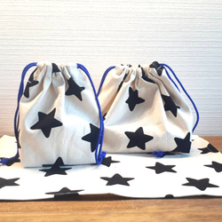 新作！かわいい星柄のお弁当&コップ袋、ランチマット☆ピンク 5枚目の画像