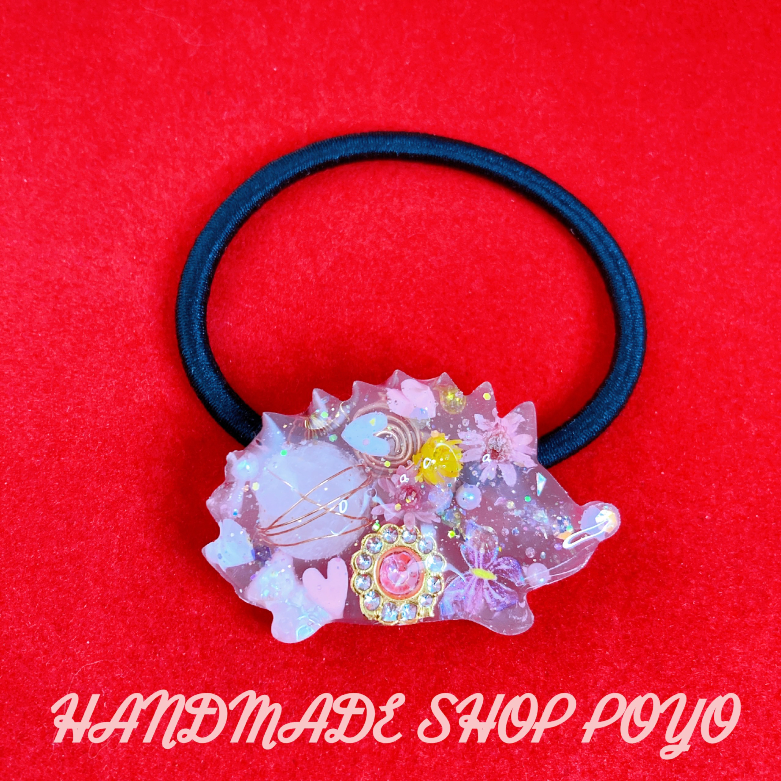 レジンヘアゴムハリネズミ