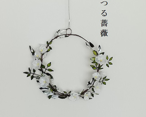 つる薔薇のワイヤーアート 壁掛け インテリア雑貨 アート