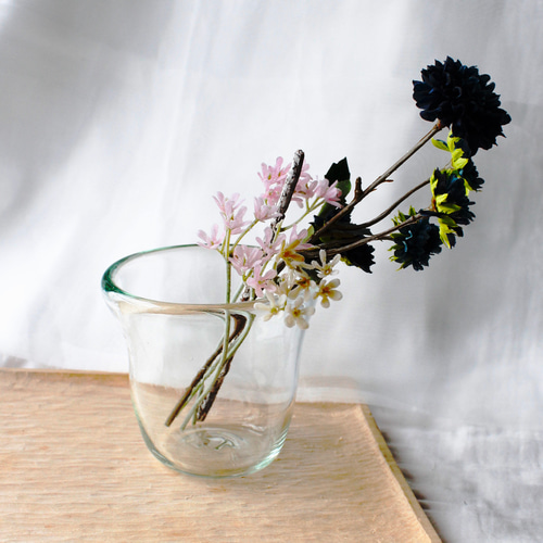 吹きガラスのうつわ 花瓶 フラワーベース コップ グラスフルーツボウル