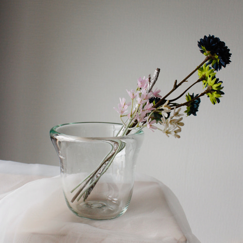 吹きガラスのうつわ 花瓶 フラワーベース コップ グラスフルーツボウル