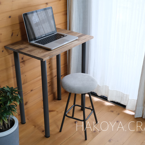 93.デスク&スツールセット 机/ドレッサー/椅子/イス/簡単組み立て