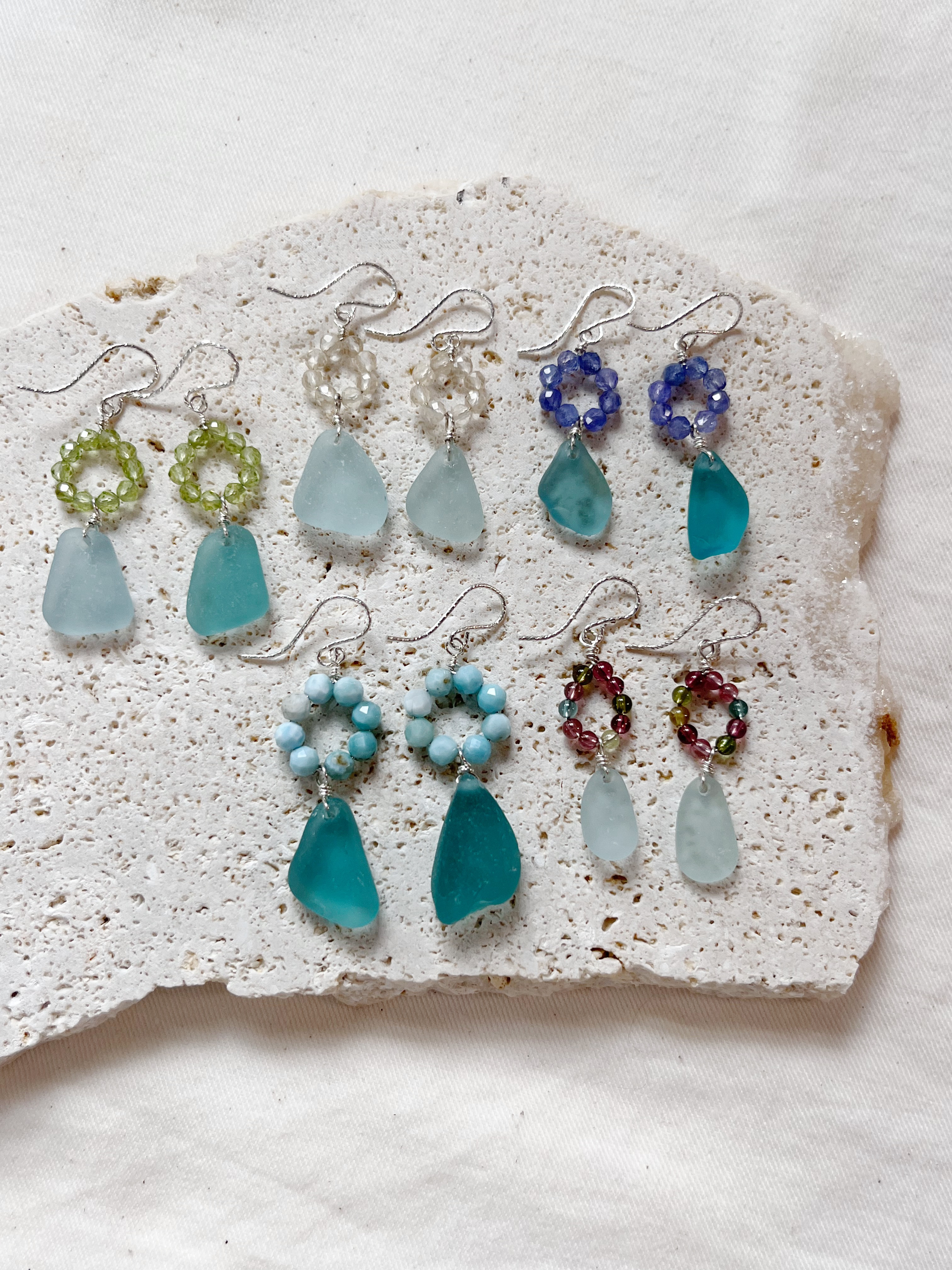 Eririnshop♪　オーダー受付　シーグラス／天然石／アート シーグラスアート 天然石アート 人魚姫の通販 by tata's shop