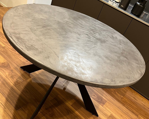 オーダー専用｜円形｜直径70cm｜高さ65cm｜ラウンドテーブル｜薄塗りモルタル ◇送料無料◇ 円形｜ラウンドテーブル｜丸テーブル｜薄塗り