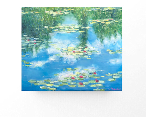 油絵 原画 オリジナル 「睡蓮6」送料無料 絵画 Masako's Gallery