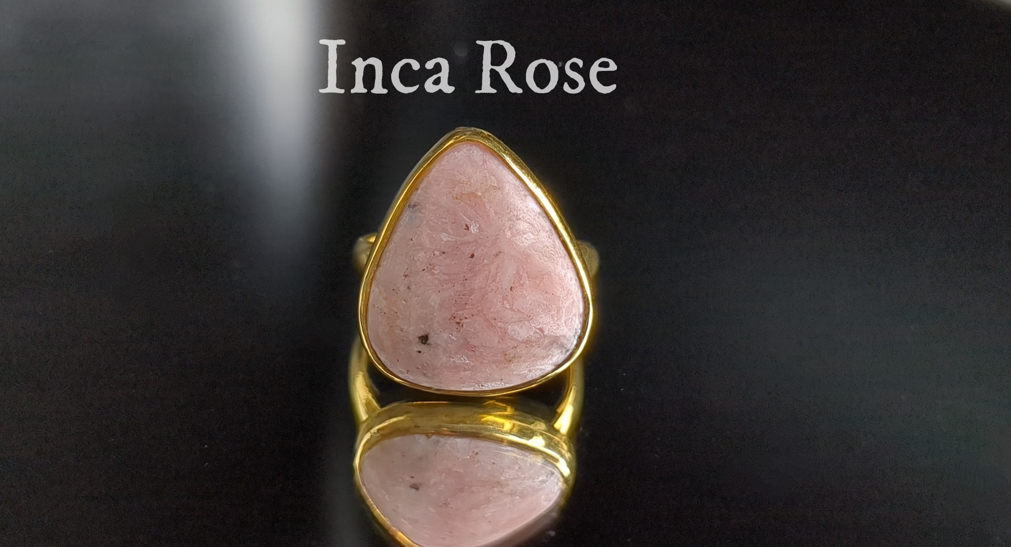 最新作☆薔薇色の真珠『インカローズ』の世界でひとつの天然石リング 7,644円