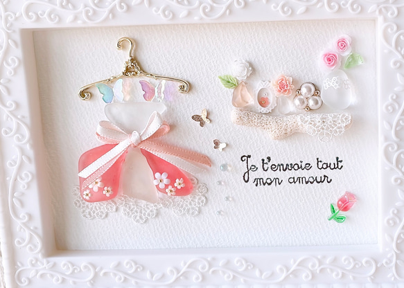 シーグラスアート+° いちご姫のお部屋♡ インテリア　ギフト　母の日　プレゼント　可愛い 3枚目の画像