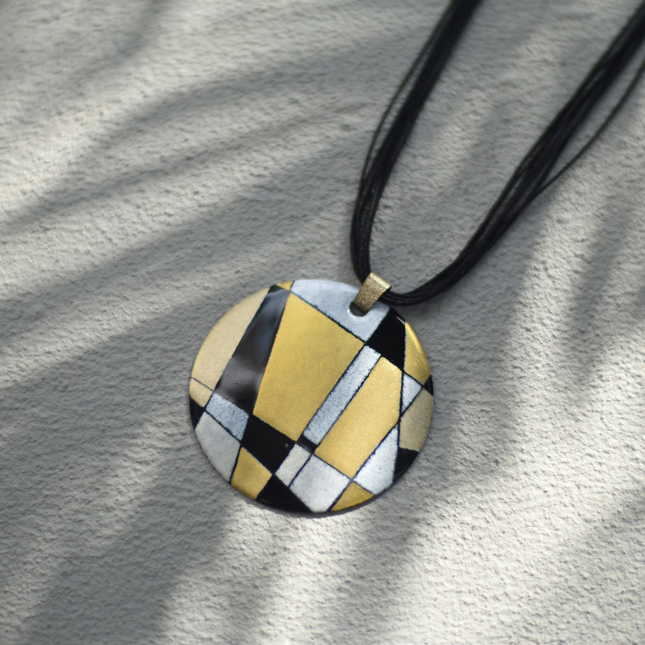 【ペンダント　大ぶり】七宝焼き×De Stijl（デ・ステイル）〈sandringham_01005L.4〉