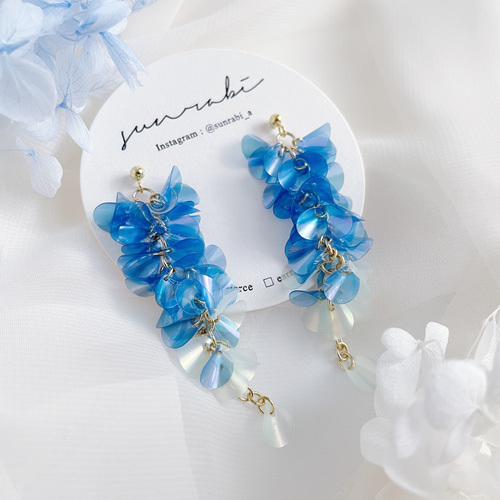 017✳藤の花 ロングピアス