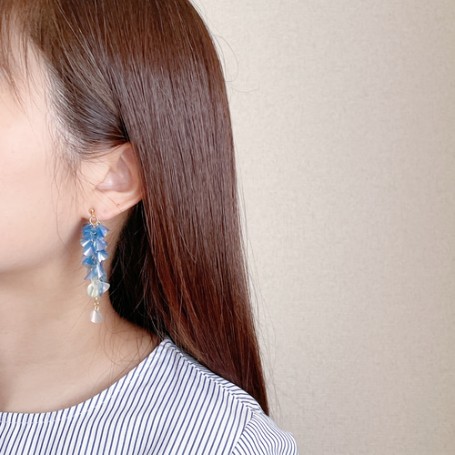 017✳藤の花 ロングピアス