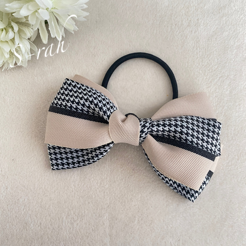 千鳥格子のバイカラー♡重ねリボン ヘアゴム S-rah 通販 17580989  