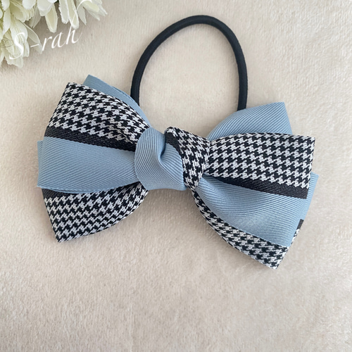 千鳥格子のバイカラー♡重ねリボン ヘアゴム S-rah 通販 17580989  