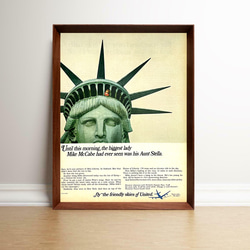 ユナイテッド航空 ニューヨーク 1960年代 アメリカ ヴィンテージ 雑誌 広告 額付 ポスター 1枚目の画像