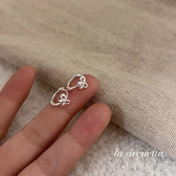 受注製作 ピアス ＊ simple ribbon hoop pierce 7枚目の画像