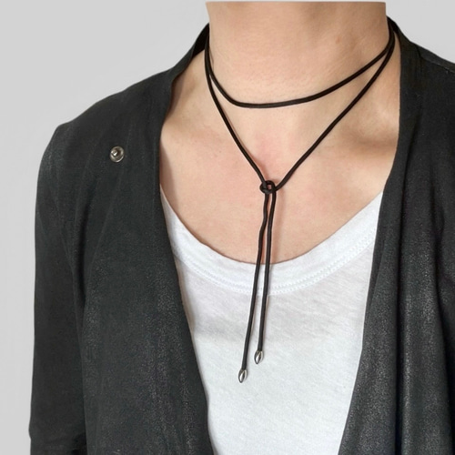 コードネックレス チョーカー サテンコード 紐 ステンレス アレルギー