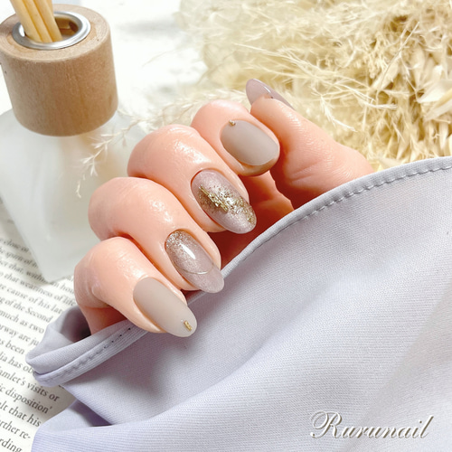 ネイルチップ/マグネット/ミラーフレンチ/シンプル/039 ネイルチップ  