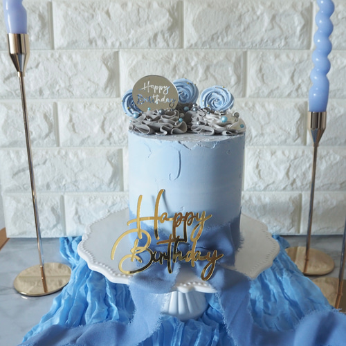 SALE】クレイケーキ&カップケーキセットマーブルブルー（Marble blue