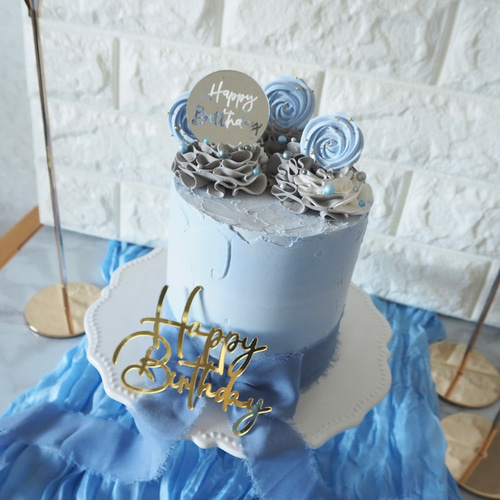 SALE】クレイケーキ&カップケーキセットマーブルブルー（Marble blue