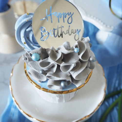 SALE】クレイケーキ&カップケーキセットマーブルブルー（Marble blue