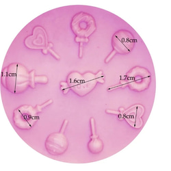 シリコンモールド　ロリポップキャンディ ドーナツ 2枚目の画像