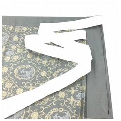 上質　正絹　袋帯　二部式　グレー　二重太鼓　作り帯 5枚目の画像