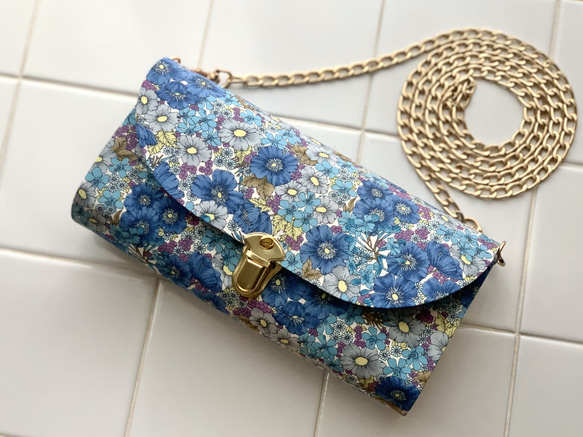 軽やかショルダーバッグ リバティ グロリアフラワーズ 長財布 