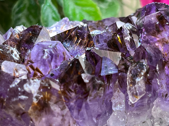 カコクセナイト内包✨  アメジスト　紫水晶　クラスター　原石　ラフストーン 7枚目の画像