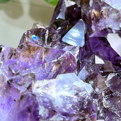 カコクセナイト内包✨  アメジスト　紫水晶　クラスター　原石　ラフストーン 9枚目の画像
