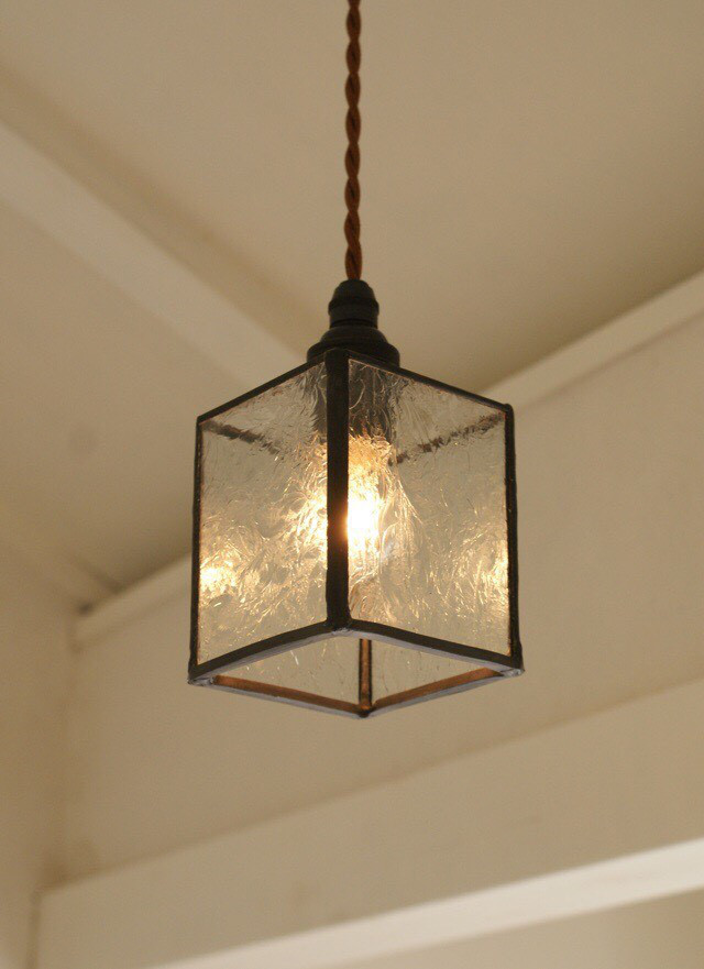 ステンドグラスのランプ Square verre *vine lace*　SG-06