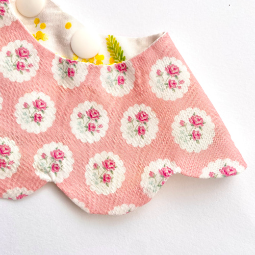 ★お家×ミモザ★ ハンドメイド　リバーシブル　スタイ ☆お家×ミモザ☆ ハンドメイド リバーシブル スタイ