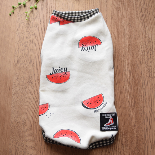 犬服ハンドメイドメッシュスイカタンク