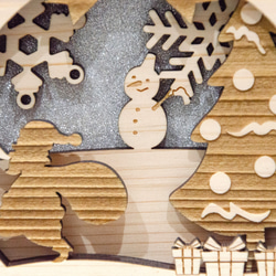 クリスマス飾り　ヒノキ無垢材使用　置物　季節飾り《受注生産品》 4枚目の画像
