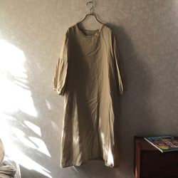 国産ダブルガーゼ　ふんわりギャザー袖ワンピース　 6枚目の画像