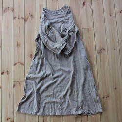 国産ダブルガーゼ　ふんわりギャザー袖ワンピース　 8枚目の画像