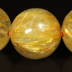【黄金に輝く】１２ミリ 一点物 ゴールドタイチンルチルブレスレット金針水晶 ＴＫＲ４４ ギフトセット 作品動画あり 5枚目の画像