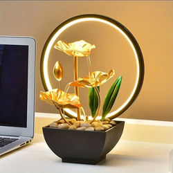 USB電源 卓上噴水 インテリア 照明 ライト モダン 間接照明 オブジェ 置物 プレゼント ギフト at-0004 3枚目の画像