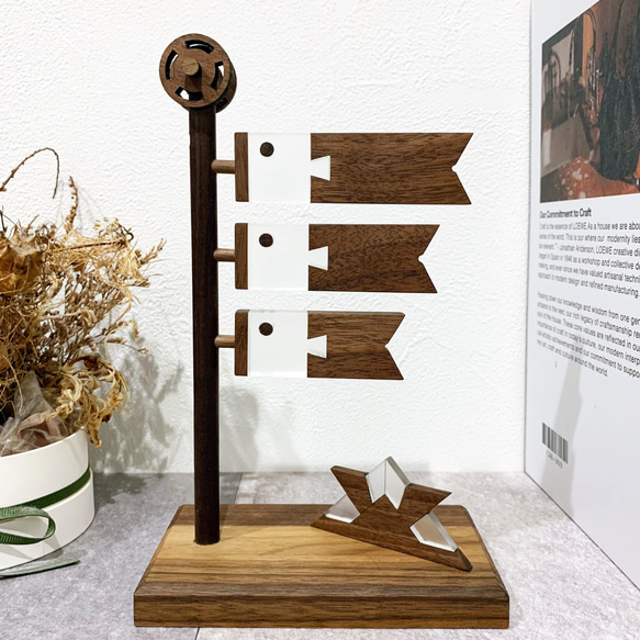 【Tsugite】木とアクリルのシンプルなこいのぼり-Aritsugi-　#木製#こいのぼり#こどもの日#端午の節句 2枚目の画像